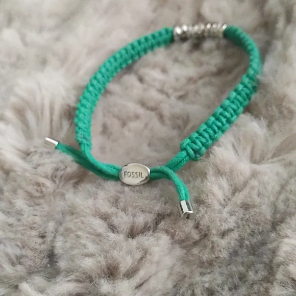 Fossil green braided bracelet - Picture 2 of 4